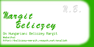 margit beliczey business card